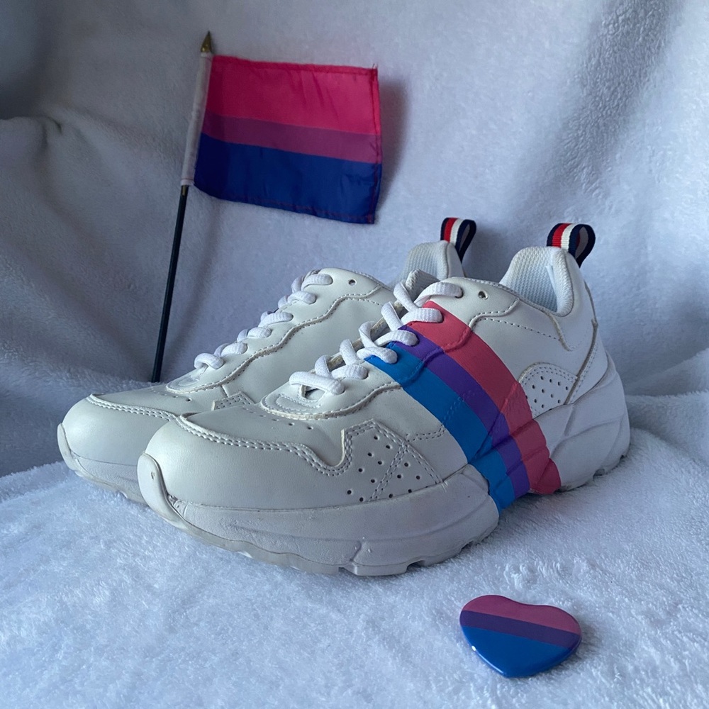 Custom Tommy Hilfilger Bisexual Shoes - Bisexual Pride Bundle
